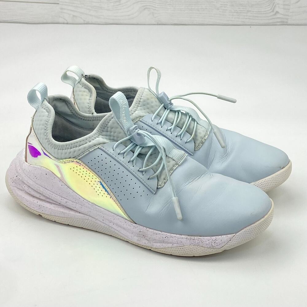 Clove Shoes Women's 11 Nursing Sneakers Blue Leather Comfort Casual Work CL011